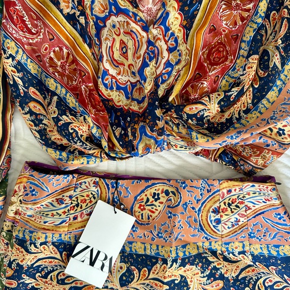 ZARA Boho Paisley Blouse Skirt Set - Picture 4 of 4